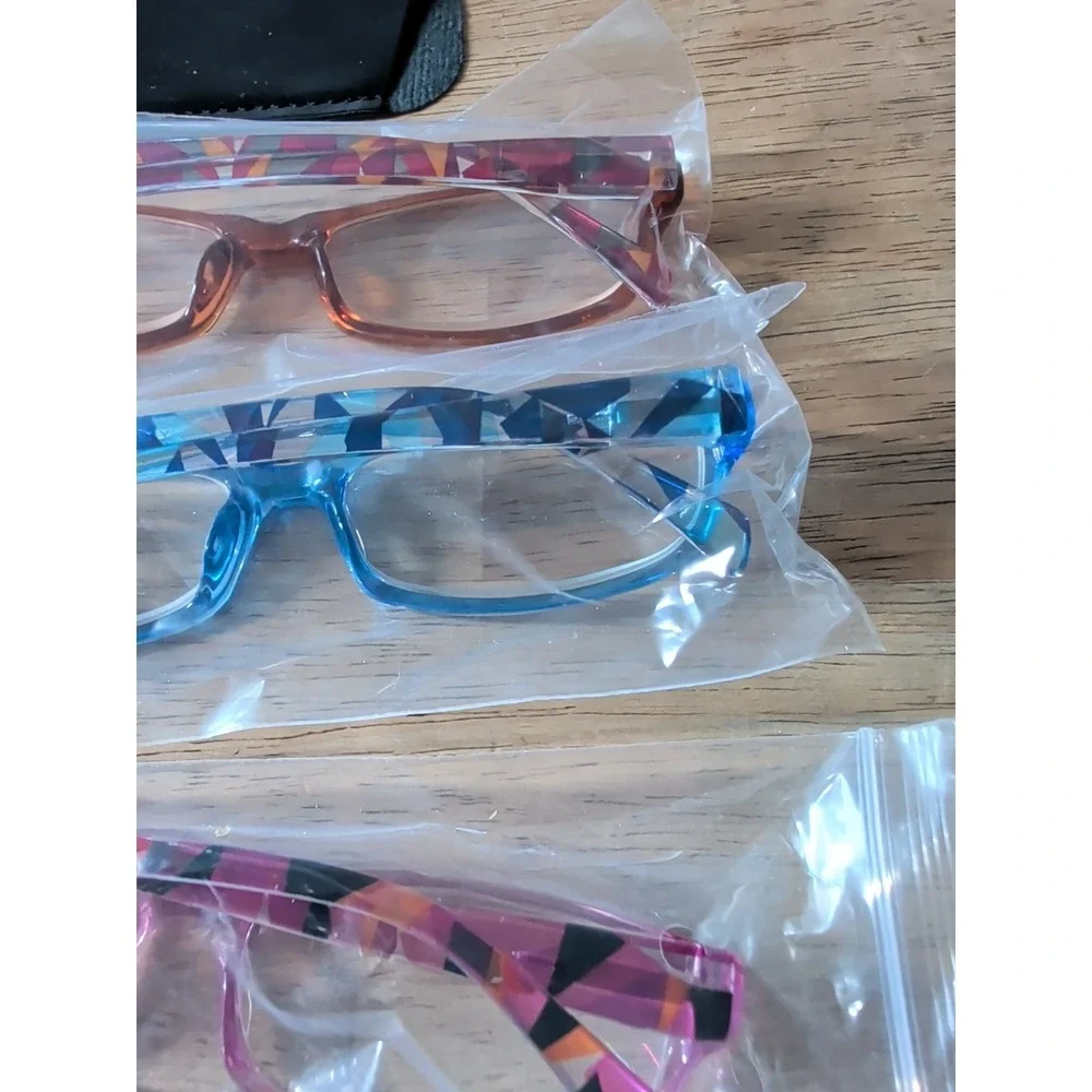 Ladies Reading Glasses 6 Pack Fashion Readers Eyeglasses Assorted &‎ Cases +3.50